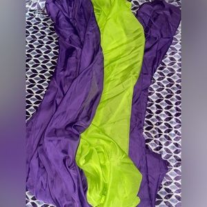 Green/purple curtains!